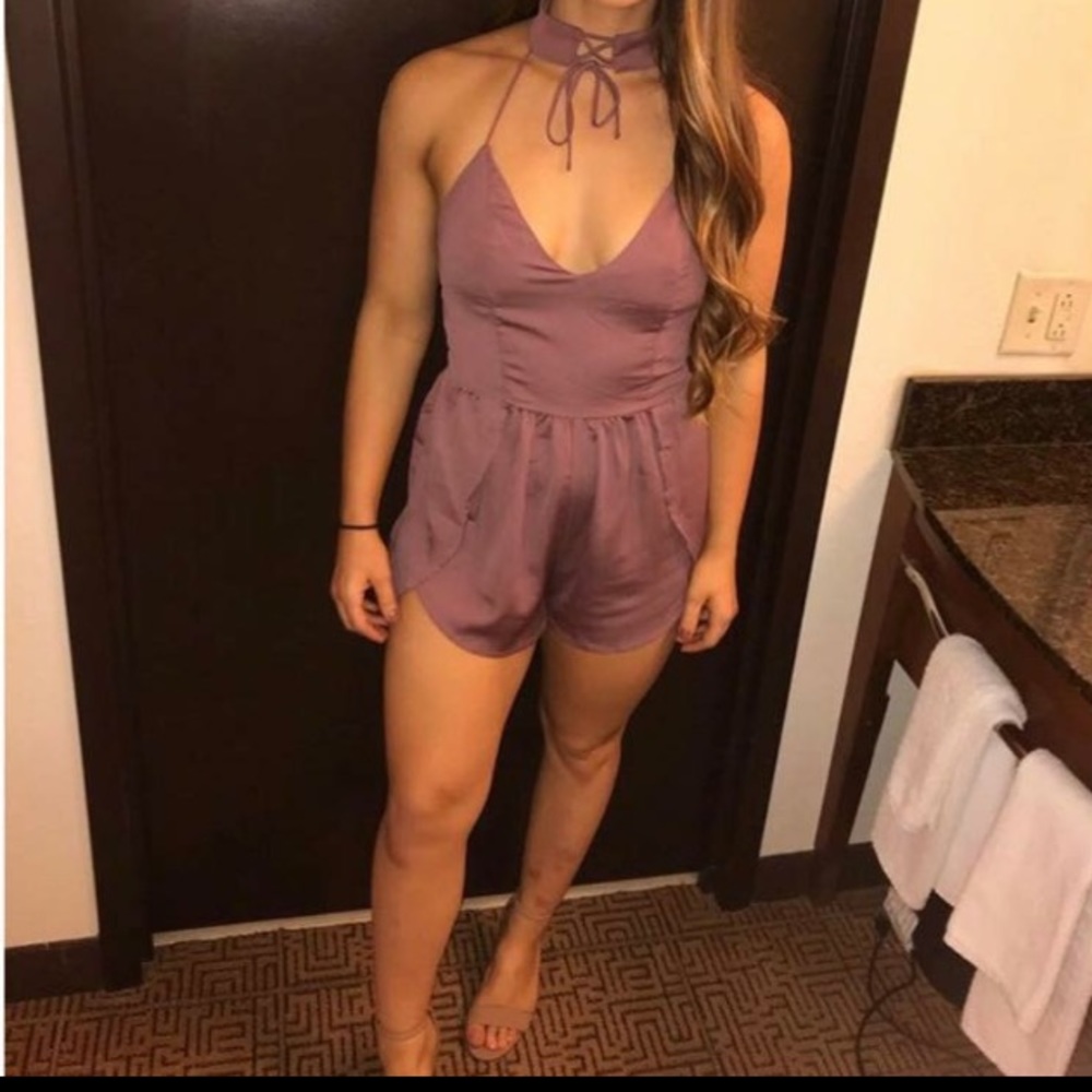 Tobi romper mauve/pink